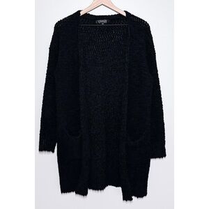 ZESICA Cozy Knit Open Cardigan Pockets Size M
